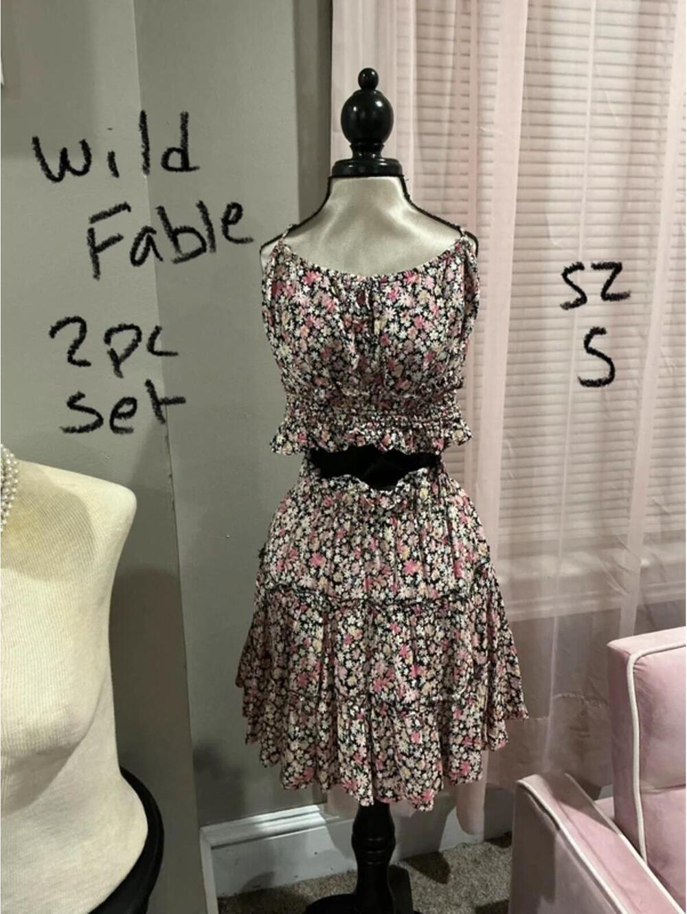 Wild fable skirt and crop top set